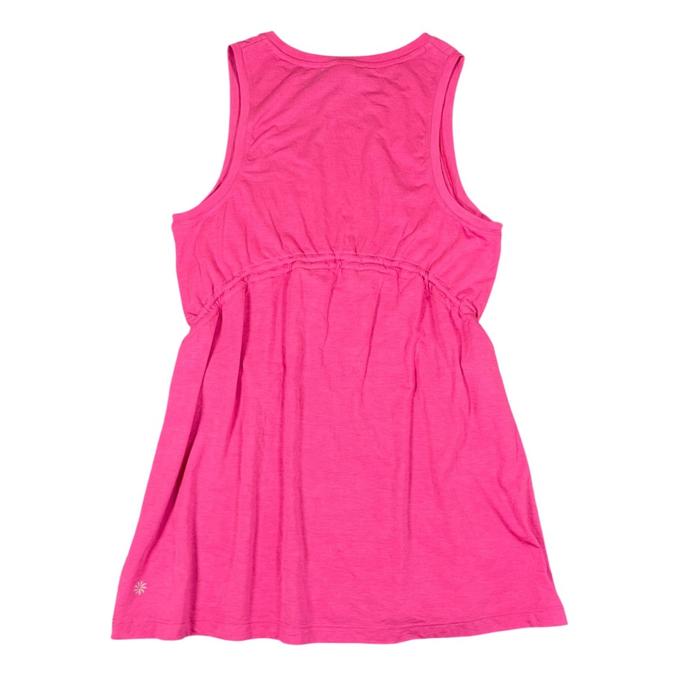 Athleta Pink Drawstring Waist Tank Dress Size Medium M Athletic Workout Casual - Picture 2 of 8